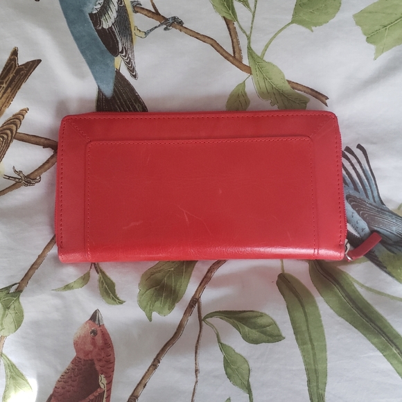 NWT LODIS Leather Wallet Zip Zippered Red - Picture 2 of 10